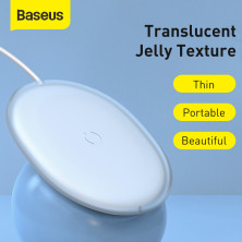 Беспроводное зарядное устройство Baseus Jelly с технологией Qi 15W 2A MAX Белый