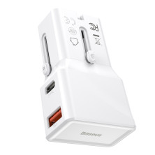 Сетевое зарядное устройство Baseus Universal Conversion PPS QC3.0+PD3.0 18W USB+Type-C 3A Универсальное Белый