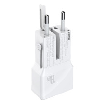 Сетевое зарядное устройство Baseus Universal Conversion PPS QC3.0+PD3.0 18W USB+Type-C 3A Универсальное Белый