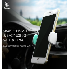 Автодержатель для телефона Baseus Stable Series Car в воздуховод Белый