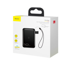 УМБ Baseus Mini S 1in2 Bracket 10000mAh 18W QC3.0 PD з Бездротовий зарядкою Qi 10W Чорний