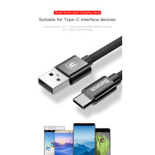 Автомобільний зарядний пристрій Baseus Small Screw 2USB 3.4A + Кабель USB to Type-C 1м 2A Чорний