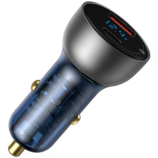 Автомобільний зарядний пристрій Baseus Particular Digital QC 4.0 + PD3.0 PPS 65W USB + Type-C 5A Сірий