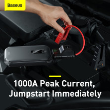 Пускозарядное устройство Бустер Baseus Car Jamp Starter Super Energy Pro 3in1 12V 12000mAh с функцией Павербанка 5V/3A и LED фонарика Черный