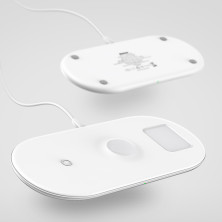 Беспроводное зарядное устройство Baseus Smart 3in1 For Phone+Watch+Pods (18W MAX) Белый