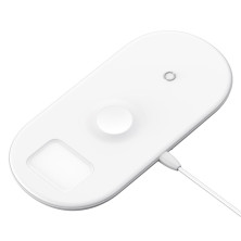 Бездротовий зарядний пристрій Baseus Smart 3in1 For Phone + Watch + Pods (18W MAX) Білий