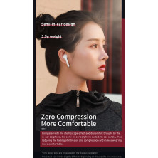 Бездротові Bluetooth навушники Baseus Encok TWS W04 Pro з функцією бездротової зарядки Qi Білий