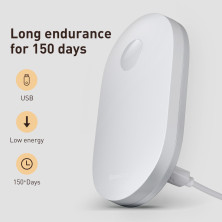 Нічний світильник Baseus Sunshine Entrance з датчиком руху та вбудованим акуумулятором 500 mAh Холодне світло (6500K)