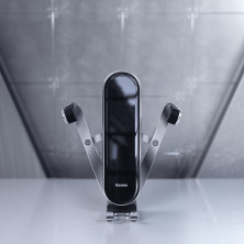 Автодержатель для телефона Baseus Penguin Gravity в воздуховод Серебристый