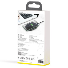 Беспроводное зарядное устройство Baseus Cobble с технологией Qi 15W MAX Черный