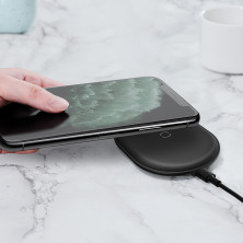 Беспроводное зарядное устройство Baseus Cobble с технологией Qi 15W MAX Черный