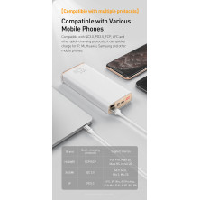 УМБ Baseus Starlight 20000mAh 22.5W з технологією QC3.0 + PD3.0 Білий