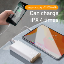 УМБ Baseus Starlight 20000mAh 22.5W з технологією QC3.0 + PD3.0 Білий