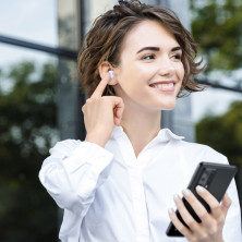 Беспроводные Bluetooth наушники Baseus Encok TWS WM01 Фиолетовый