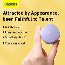 Беспроводные Bluetooth наушники Baseus Encok TWS WM01 Фиолетовый