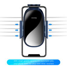 Автодержатель для телефона Baseus Smart Car Mount Cell Phone в воздуховод автоматический Синий