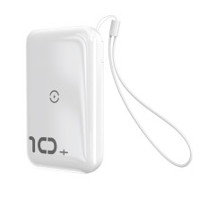 УМБ Baseus Mini S 1in2 Bracket 10000mAh 18W QC3.0 PD з Бездротовий зарядкою Qi 10W Білий