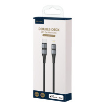 Кабель Baseus BMX Double-deck MFi certified Cable Type-C to Lightning PD 18W 2,4А 1,8m Чорний