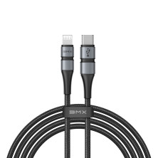 Кабель Baseus BMX Double-deck MFi certified Cable Type-C to Lightning PD 18W 2,4А 1,8m Чорний