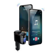 FM-трансмітер Baseus Locomotive MP3 Car Charger 2USB 3.4A Чорний