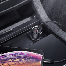 Автомобильное зарядное устройство Baseus Magic Series Dual Quick Charge Car Charger QC 4.0 45W USB + Type-C Черный