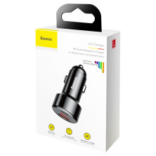 Автомобильное зарядное устройство Baseus Magic Series Dual Quick Charge Car Charger QC 4.0 45W USB + Type-C Черный