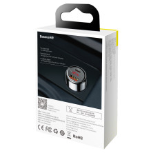Автомобильное зарядное устройство Baseus Magic Series Dual Quick Charge Car Charger QC 4.0 45W USB + Type-C Черный