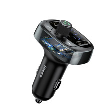 Автомобільний зарядний пристрій Baseus T-Typed MP3 Car Charger S-09 2USB 3.4A Сріблястий