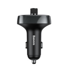 Автомобільний зарядний пристрій Baseus T-Typed MP3 Car Charger S-09 2USB 3.4A Сріблястий