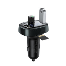 Автомобільний зарядний пристрій Baseus T-Typed MP3 Car Charger S-09 2USB 3.4A Сріблястий