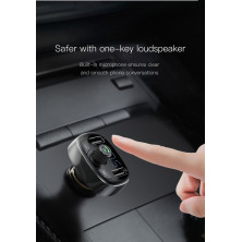 Автомобільний зарядний пристрій Baseus T-Typed MP3 Car Charger S-09 2USB 3.4A Сріблястий