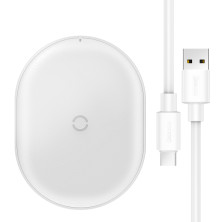 Беспроводное зарядное устройство Baseus Cobble с технологией Qi 15W MAX Белый