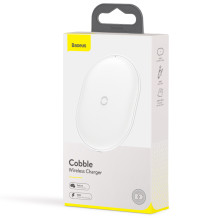 Беспроводное зарядное устройство Baseus Cobble с технологией Qi 15W MAX Белый