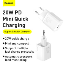 Сетевое зарядное устройство Baseus Super Si QC PD3.0 20W Type-C 3A Белый