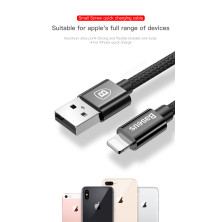 Автомобильное зарядное устройство Baseus Small Screw 2USB 3.4A + Кабель USB to Lightning 1м 2A Черный