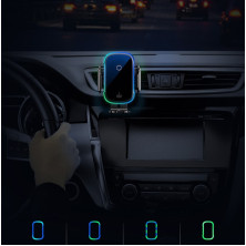Беспроводное автомобильное зарядное устройство Baseus Light Electric Holder с технологией Qi 15W Черный