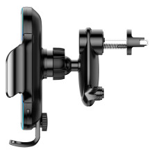 Беспроводное автомобильное зарядное устройство Baseus Light Electric Holder с технологией Qi 15W Черный