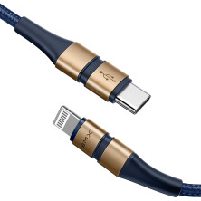 Кабель Baseus BMX Double-deck MFi certified Cable Type-C to Lightning PD 18W 2,4А 1,2m Синій