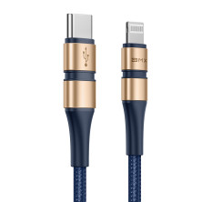 Кабель Baseus BMX Double-deck MFi certified Cable Type-C to Lightning PD 18W 2,4А 1,2m Синій
