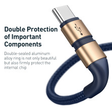 Кабель Baseus BMX Double-deck MFi certified Cable Type-C to Lightning PD 18W 2,4А 1,2m Синій