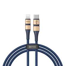 Кабель Baseus BMX Double-deck MFi certified Cable Type-C to Lightning PD 18W 2,4А 1,2m Синій