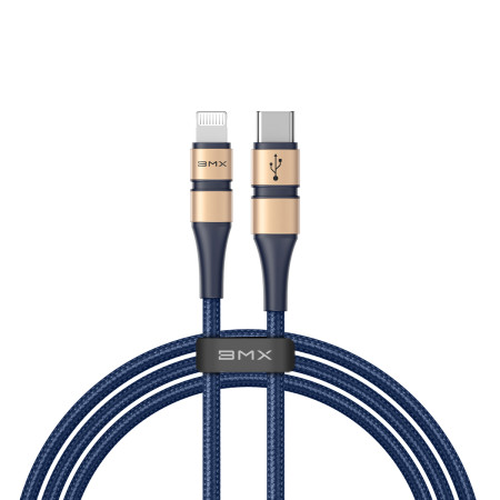 Кабель Baseus BMX Double-deck MFi certified Cable Type-C to Lightning PD 18W 2,4А 1,2m Синій