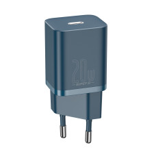 Сетевое зарядное устройство Baseus Super Si QC PD3.0 20W Type-C 3A + Кабель 2.3A Type-C to Lightning 1м Синий