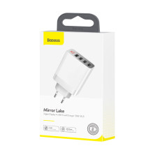 Сетевое зарядное устройство Baseus Mirror Travel Digital Display 30W 4USB 6A Белый