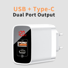 Сетевое зарядное устройство Baseus Mirror Lake PPS QC3.0+PD3.0 18W USB+Type-C 3A Белый