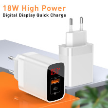 Сетевое зарядное устройство Baseus Mirror Lake PPS QC3.0+PD3.0 18W USB+Type-C 3A Белый