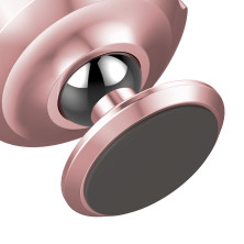 Автотримач для телефону магнітний Baseus Small Ears на торпедо Золотисто-Рожевий