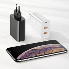 Сетевое зарядное устройство Baseus PPS three output quick charge QC4.0+PD3.0 60W 2USB+Type-C 6A Черный
