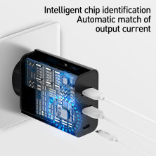 Сетевое зарядное устройство Baseus PPS three output quick charge QC4.0+PD3.0 60W 2USB+Type-C 6A Черный