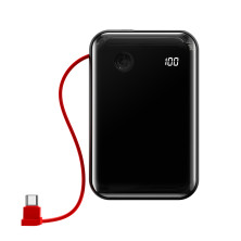 УМБ Baseus Mini S 10000mAh 15W 3A з технологією QC3.0 + PD3.0 і Type-C кабелем Чорний